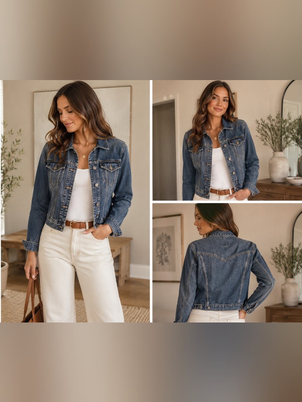 Classic Blue Denim Jacket - Women's Casual Trucker Coat